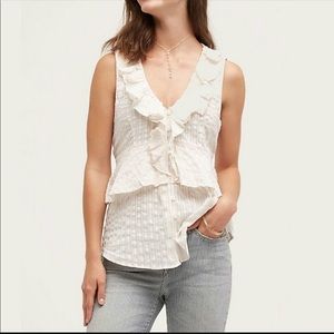 Anthropologie Holding Horses Ruffle Sleeveless Top